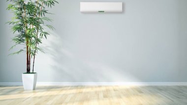 modern parlak iç mekan 3D resimleme