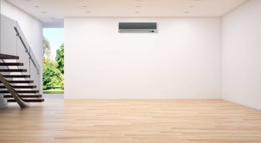 modern parlak iç mekan 3D resimleme