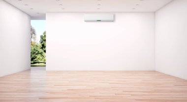 modern parlak iç mekan 3D resimleme