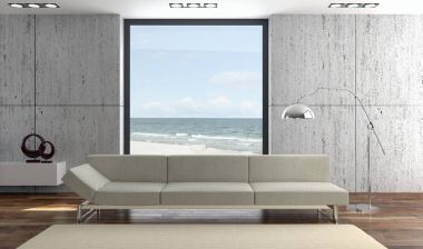 modern parlak iç mekan 3D resimleme