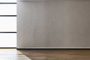 modern parlak iç mekan 3D resimleme