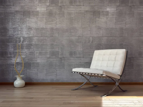 modern parlak iç mekan 3D resimleme
