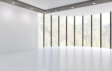 modern parlak iç mekan 3D resimleme