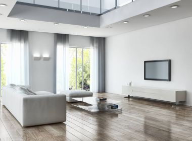 modern parlak iç mekan 3D resimleme