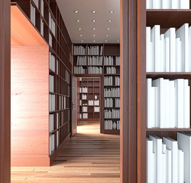 modern parlak iç mekan 3D resimleme