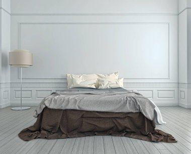 modern parlak iç mekan 3D resimleme