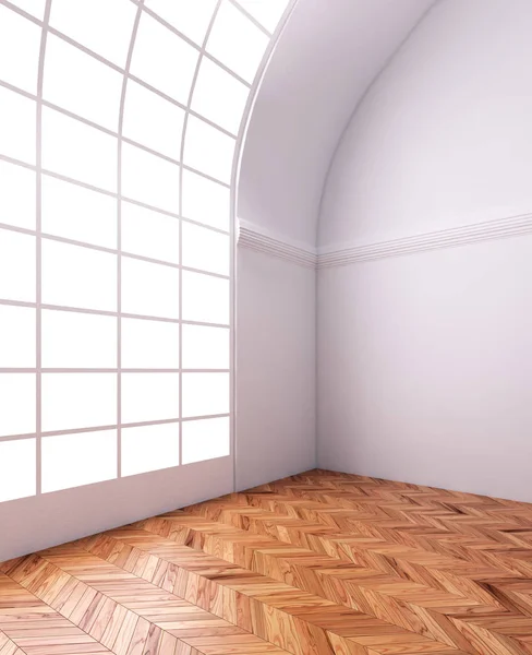 Moderní světlé interiéry 3D vykreslování ilustrace — Stock fotografie