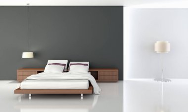 modern parlak iç mekan 3D resimleme