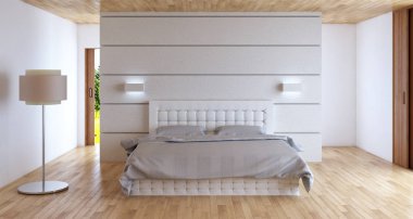 modern parlak iç mekan 3D resimleme