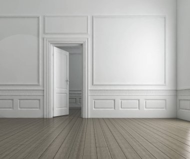 modern parlak iç mekan 3D resimleme
