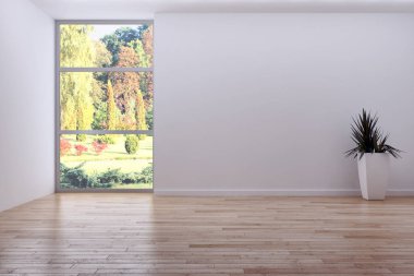 modern parlak iç mekan 3D resimleme