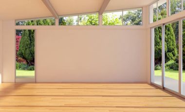 modern parlak iç mekan 3D resimleme