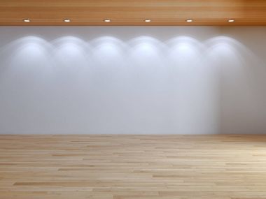 modern parlak iç mekan 3D resimleme