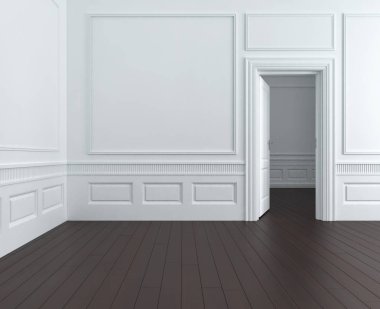 modern parlak iç mekan 3D resimleme