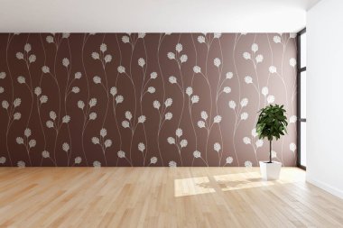 modern parlak iç mekan 3D resimleme
