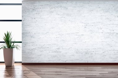 modern parlak iç mekan 3D resimleme