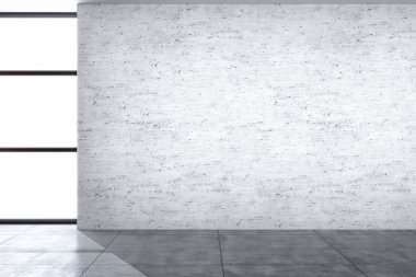 modern parlak iç mekan 3D resimleme