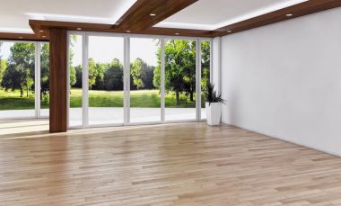 modern parlak iç mekan 3D resimleme