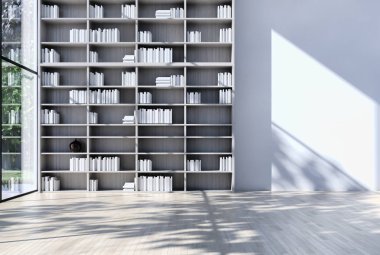 modern parlak iç mekan 3D resimleme