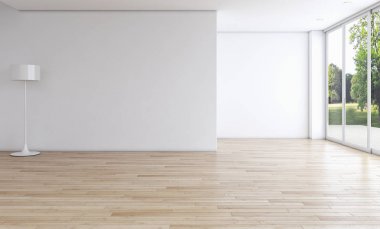 modern parlak iç mekan 3D resimleme