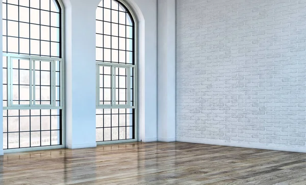 modern parlak iç mekan 3D resimleme