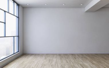 modern parlak iç mekan 3D resimleme