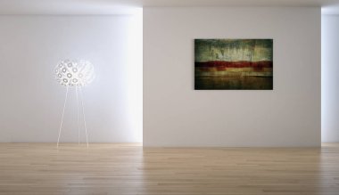 modern parlak iç mekan 3D resimleme