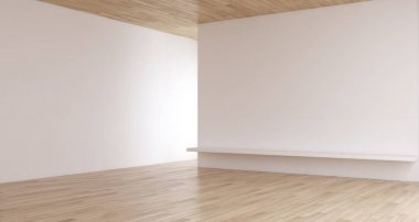 modern parlak iç mekan 3D resimleme