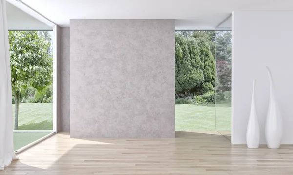 modern parlak iç mekan 3D resimleme
