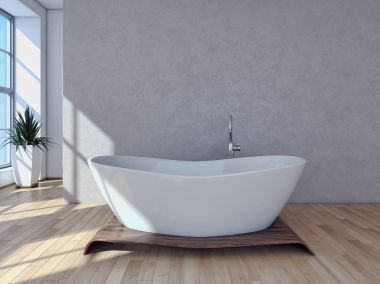 modern parlak iç mekan 3D resimleme