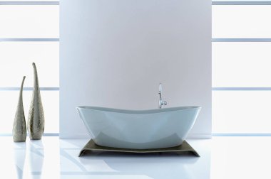 modern parlak iç mekan 3D resimleme