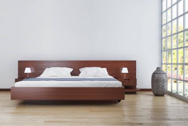 modern parlak iç mekan 3D resimleme