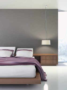 modern parlak iç mekan 3D resimleme