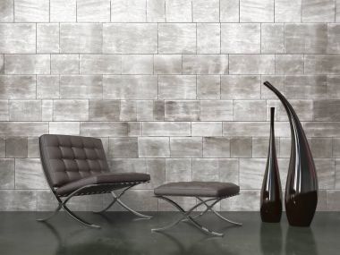 modern parlak iç mekan 3D resimleme