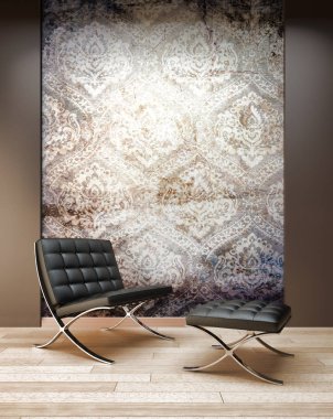 modern parlak iç mekan 3D resimleme