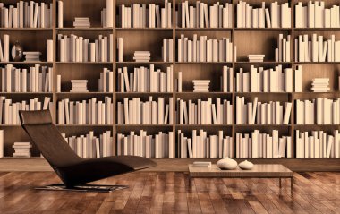 modern parlak iç mekan 3D resimleme