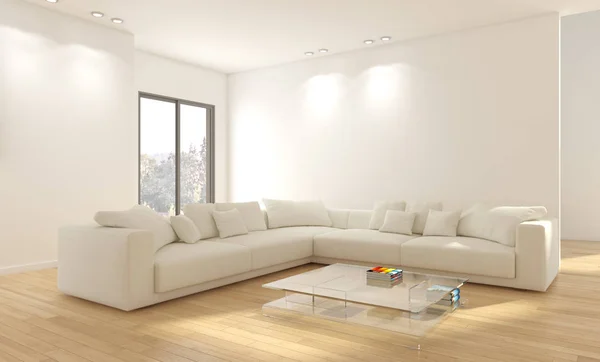 Modern helder interieur 3d rendering illustratie — Stockfoto