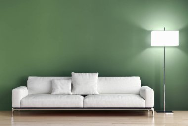 modern parlak iç mekan 3D resimleme