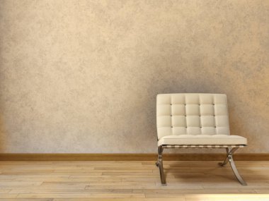 modern parlak iç mekan 3D resimleme