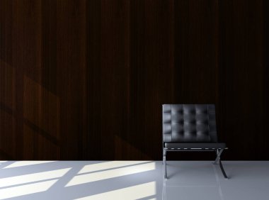 modern parlak iç mekan 3D resimleme