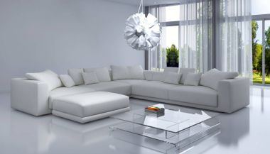 modern parlak iç mekan 3D resimleme