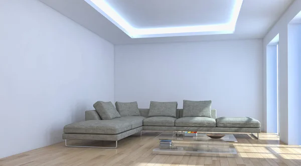 Moderno luminoso interni 3d rendering illustrazione — Foto Stock