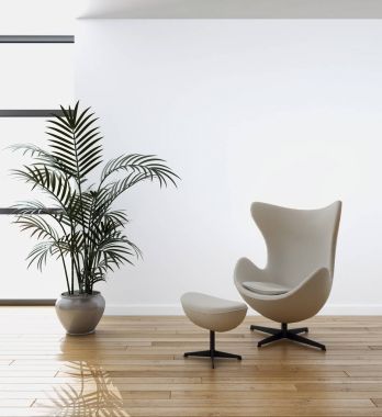 modern parlak iç mekan 3D resimleme