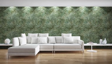 modern parlak iç mekan 3D resimleme