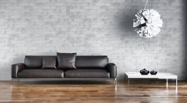 modern parlak iç mekan 3D resimleme