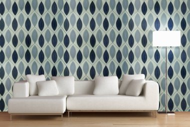 modern parlak iç mekan 3D resimleme