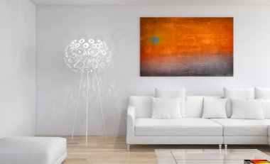 modern parlak iç mekan 3D resimleme