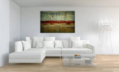 modern parlak iç mekan 3D resimleme