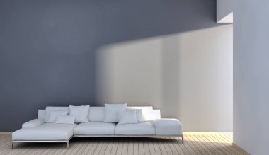 modern parlak iç mekan 3D resimleme