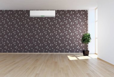 modern parlak iç mekan 3D resimleme